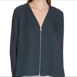 rag & bone Vanessa Zipper Front Long Sleeve Blouse